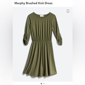 French Grey brushed knit dress